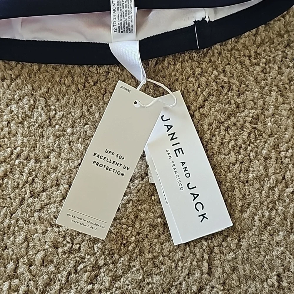 Janie and Jack UPF 50+ Striped Swim Cap